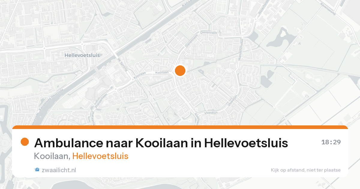 Ambulance naar Kooilaan in Hellevoetsluis — 15 aug 2026