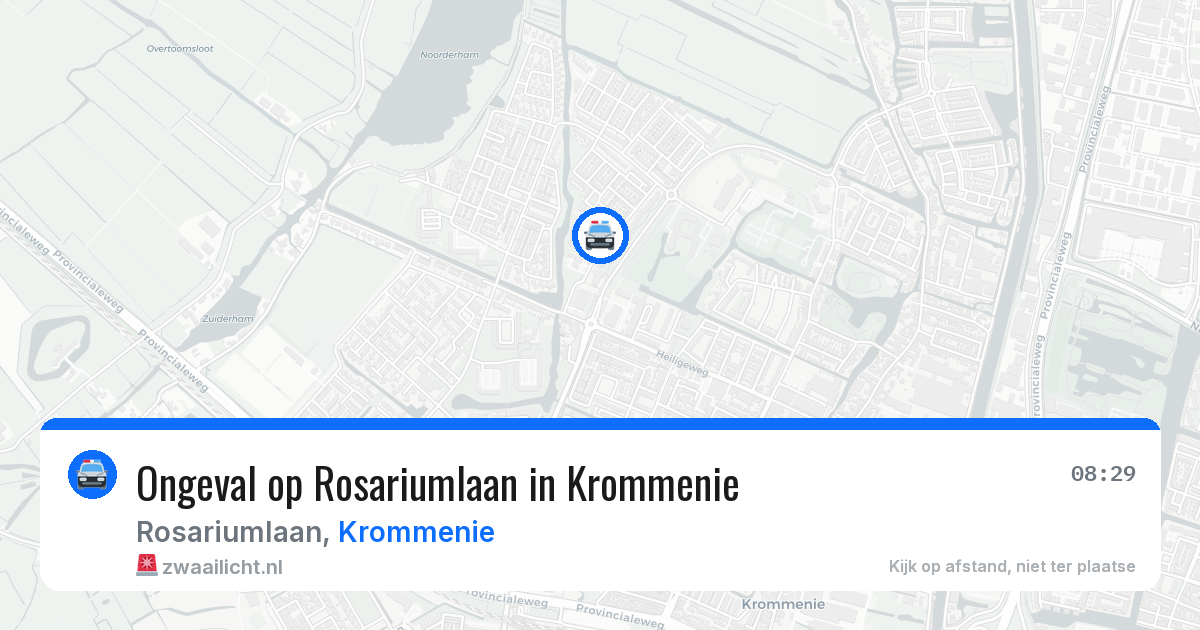 Ongeval op Rosariumlaan in Krommenie — 11 aug 2026