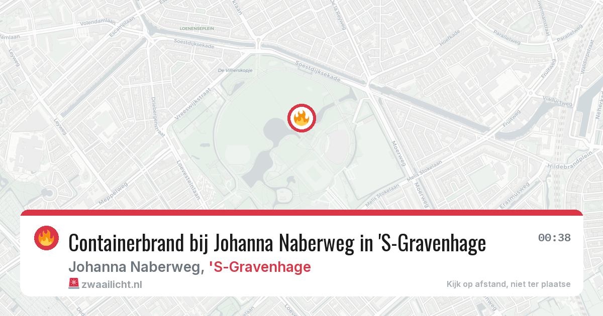 Containerbrand bij Johanna Naberweg in 'S-Gravenhage — 4 jul 2026