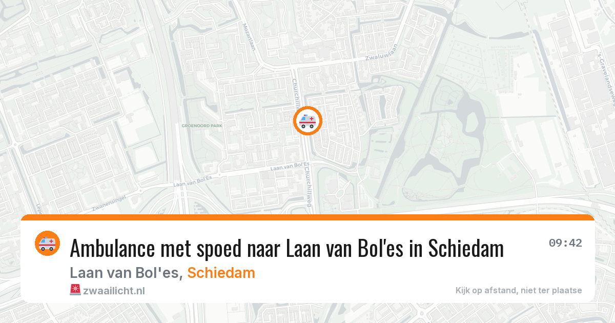 Ambulance met spoed naar Laan van Bol'es in Schiedam — 12 jun 2026