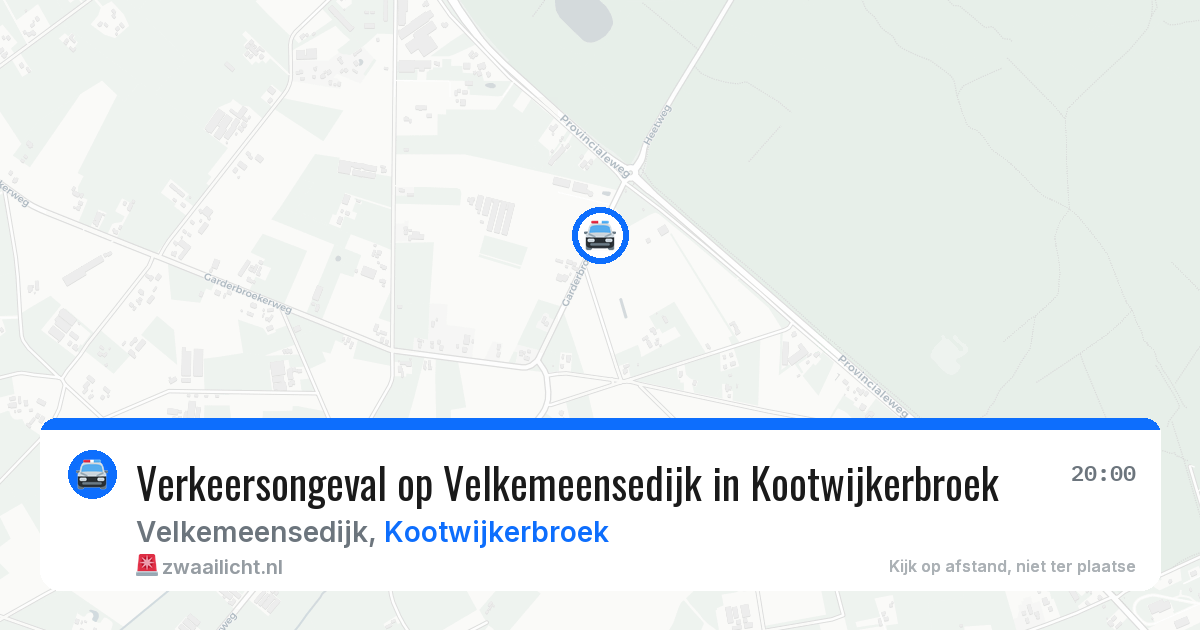 Verkeersongeval op Velkemeensedijk in Kootwijkerbroek — 19 mrt 2026