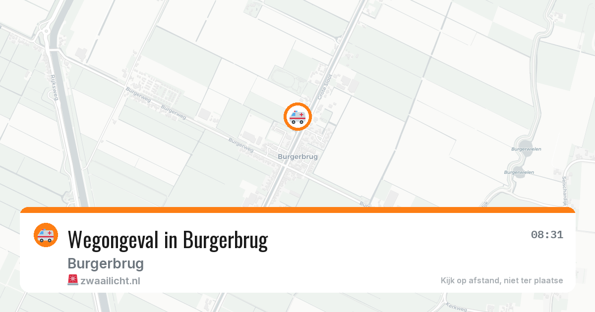 Wegongeval in Burgerbrug — 14 apr 2026