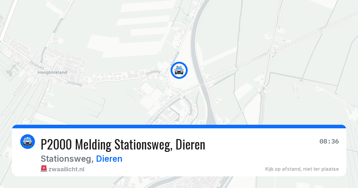 P2000 Melding Stationsweg, Dieren — 20 mei 2026