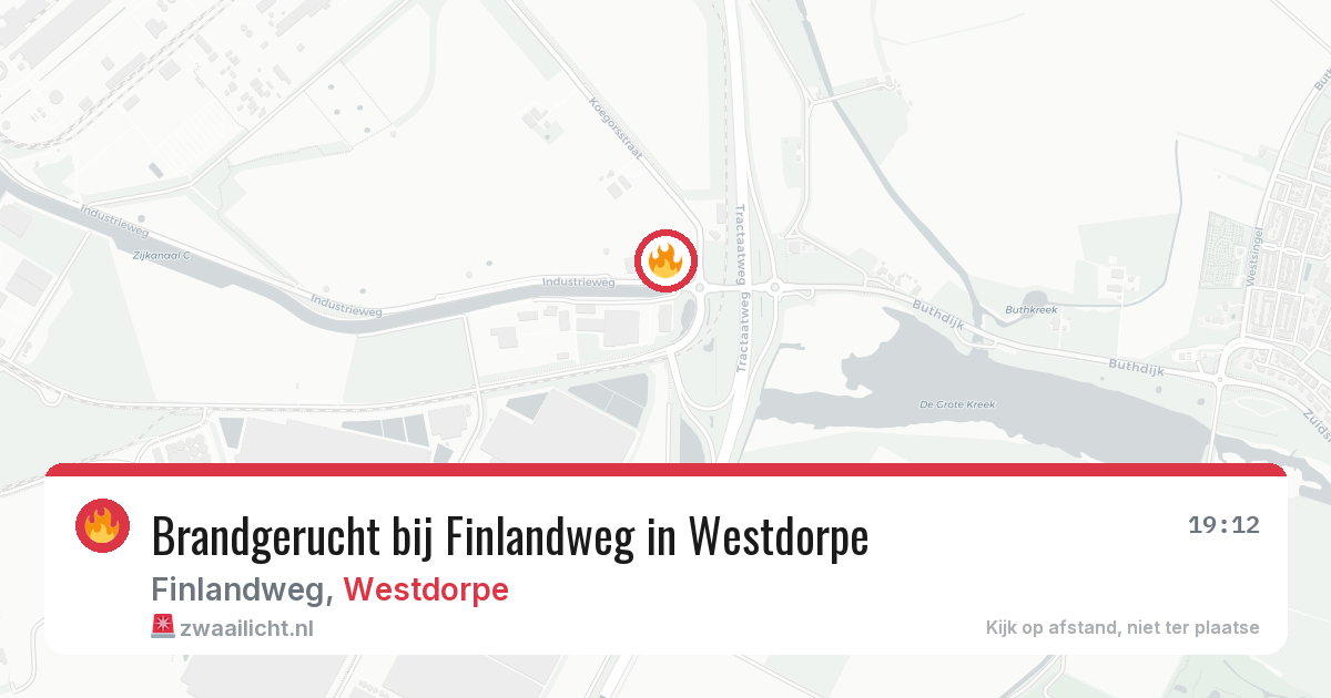 Brandgerucht bij Finlandweg in Westdorpe — 30 jun 2026