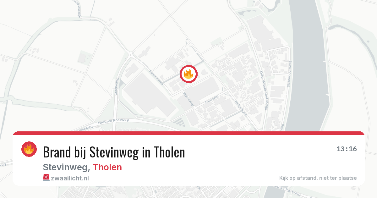Brand bij Stevinweg in Tholen — 4 jul 2026
