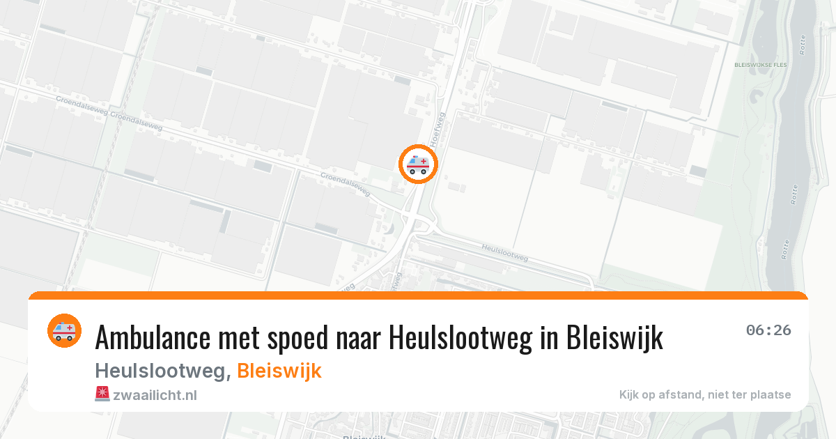 Ambulance met spoed naar Heulslootweg in Bleiswijk — 12 jul 2026