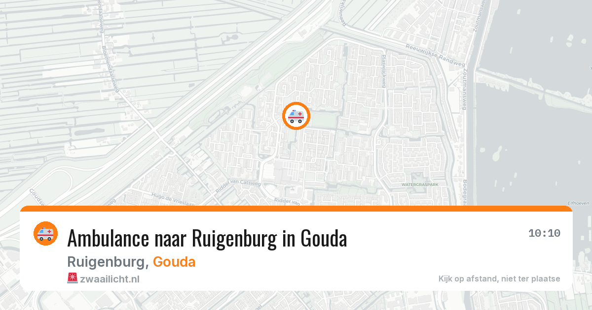 Ambulance naar Ruigenburg in Gouda — 14 jun 2026