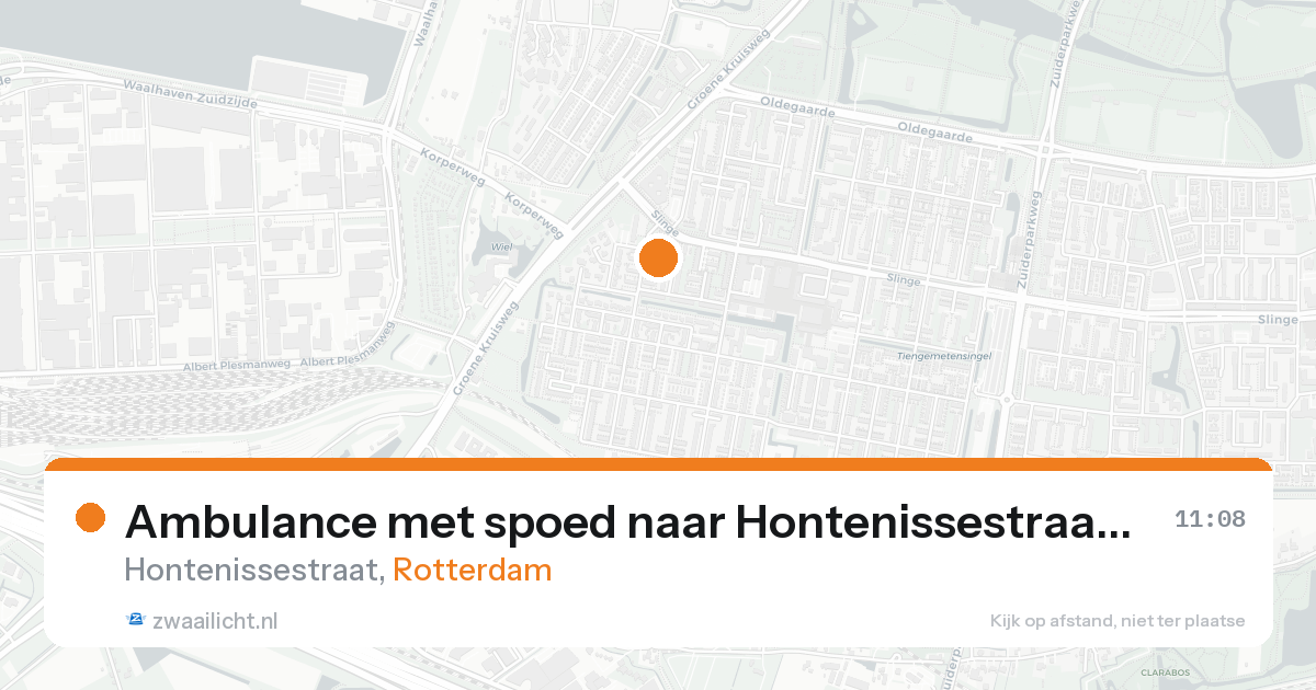 Ambulance met spoed naar Hontenissestraat in Rotterdam — 31 jan 2026