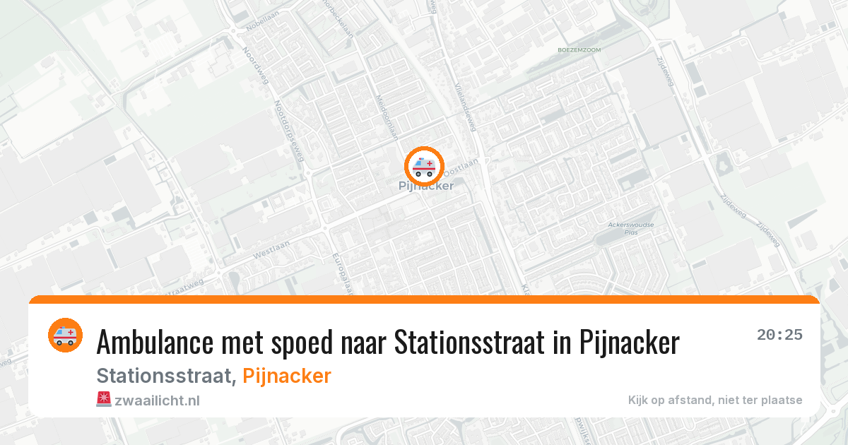 Ambulance met spoed naar Stationsstraat in Pijnacker — 6 jun 2026