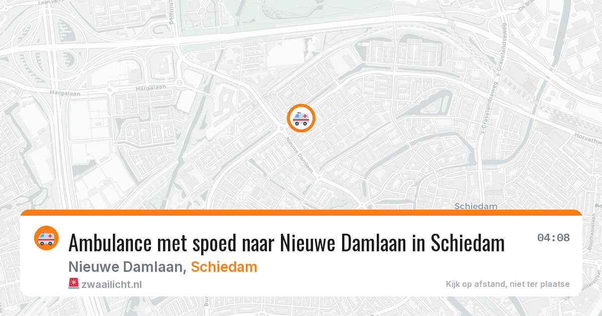 Ambulance met spoed naar Nieuwe Damlaan in Schiedam — 2 apr 2026