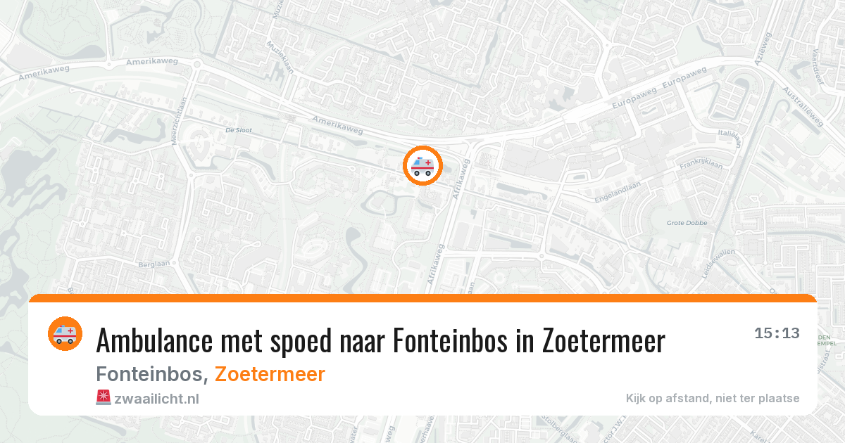 Ambulance met spoed naar Fonteinbos in Zoetermeer — 25 jun 2026