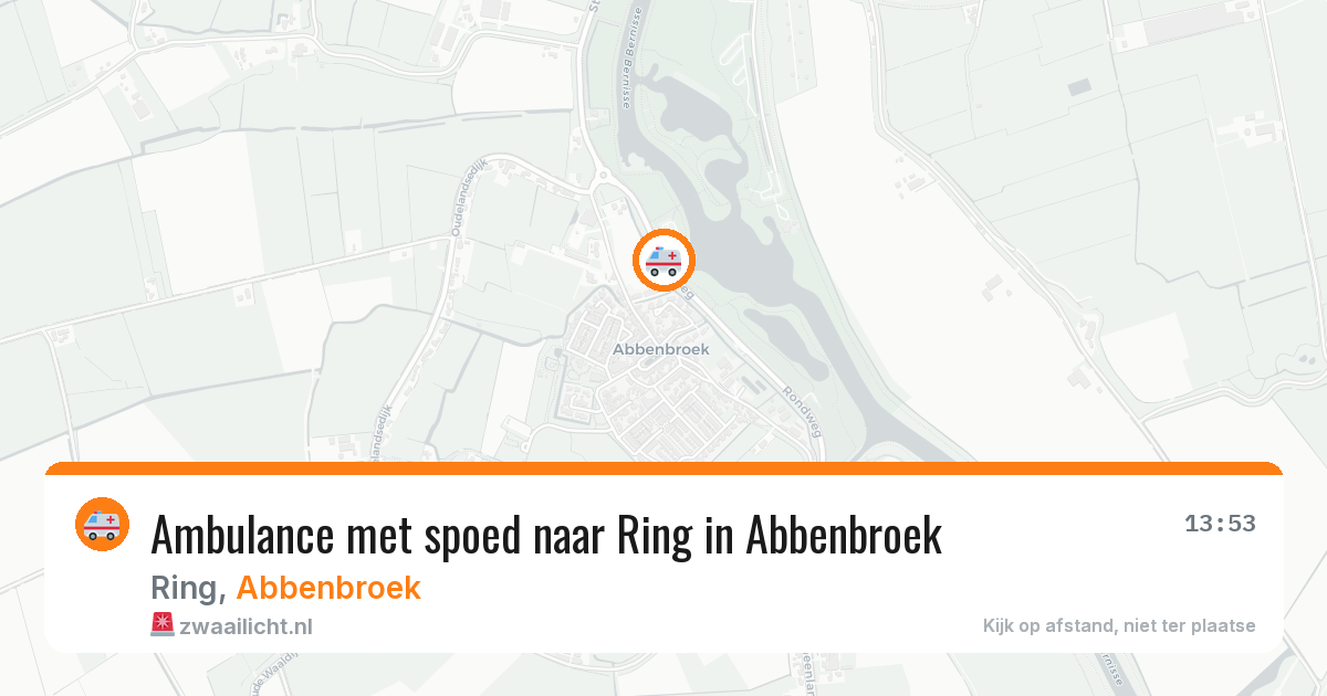 Ambulance met spoed naar Ring in Abbenbroek — 25 mei 2026