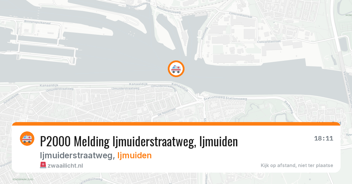 P2000 Melding Ijmuiderstraatweg, Ijmuiden — 23 jun 2026