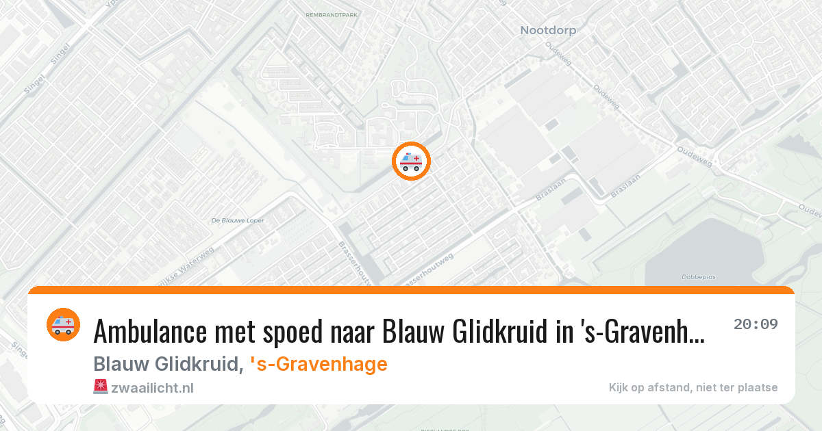 Ambulance met spoed naar Blauw Glidkruid in 's-Gravenhage — 26 mei 2026