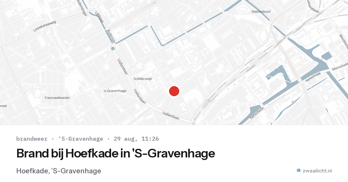 Brand bij Hoefkade in 'S-Gravenhage — 29 aug 2026
