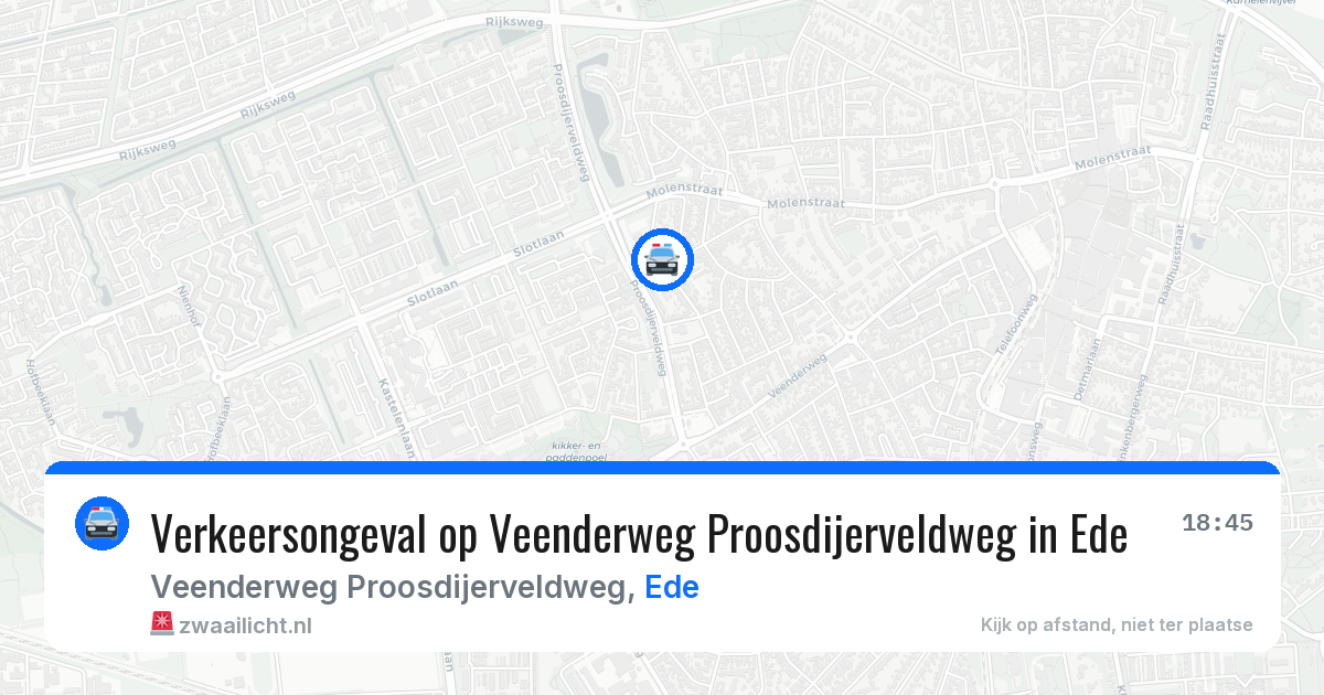 Verkeersongeval op Veenderweg Proosdijerveldweg in Ede — 10 feb 2026