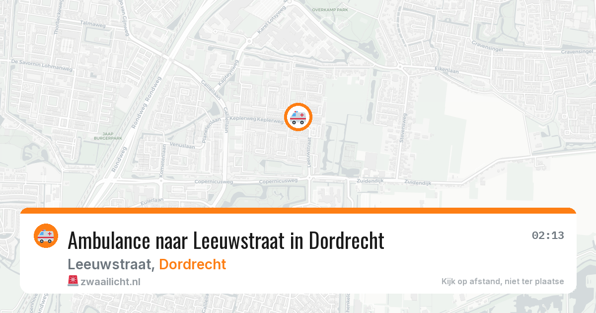 Ambulance naar Leeuwstraat in Dordrecht — 4 mei 2026