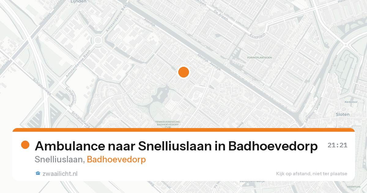 Ambulance naar Snelliuslaan in Badhoevedorp — 4 jun 2026
