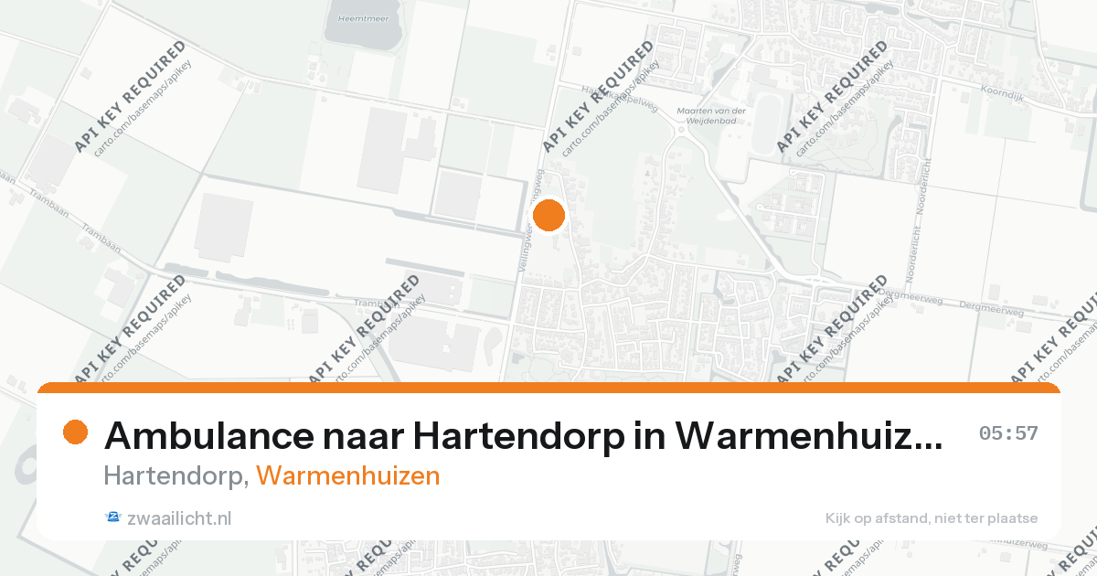 Ambulance naar Hartendorp in Warmenhuizen — 26 aug 2026
