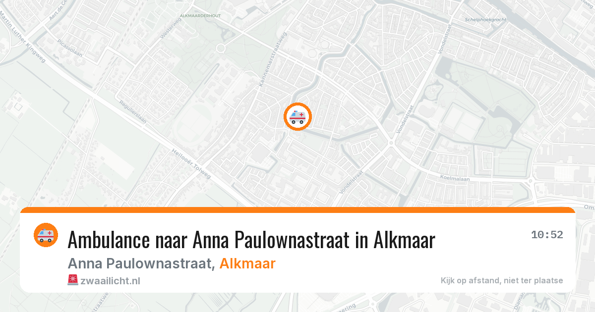 Ambulance naar Anna Paulownastraat in Alkmaar — 12 jun 2026