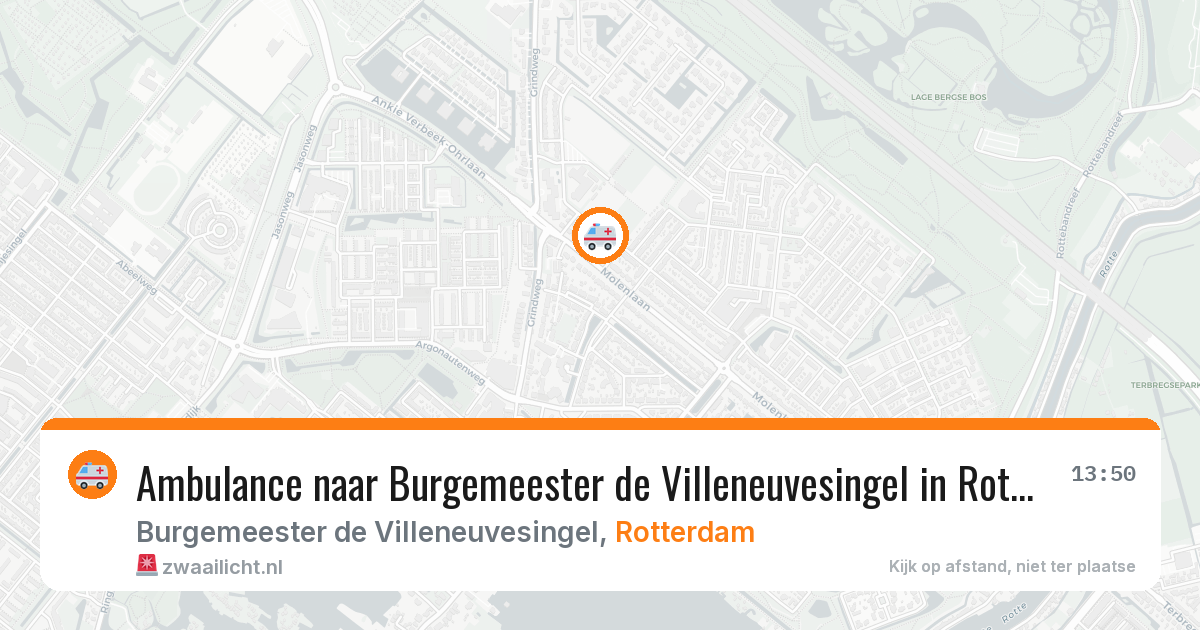 Ambulance naar Burgemeester de Villeneuvesingel in Rotterdam — 17 jun 2026