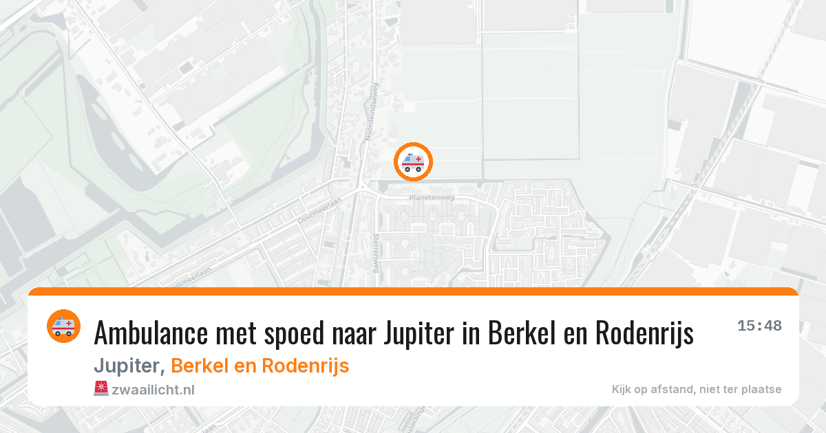Ambulance met spoed naar Jupiter in Berkel en Rodenrijs — 6 jun 2026