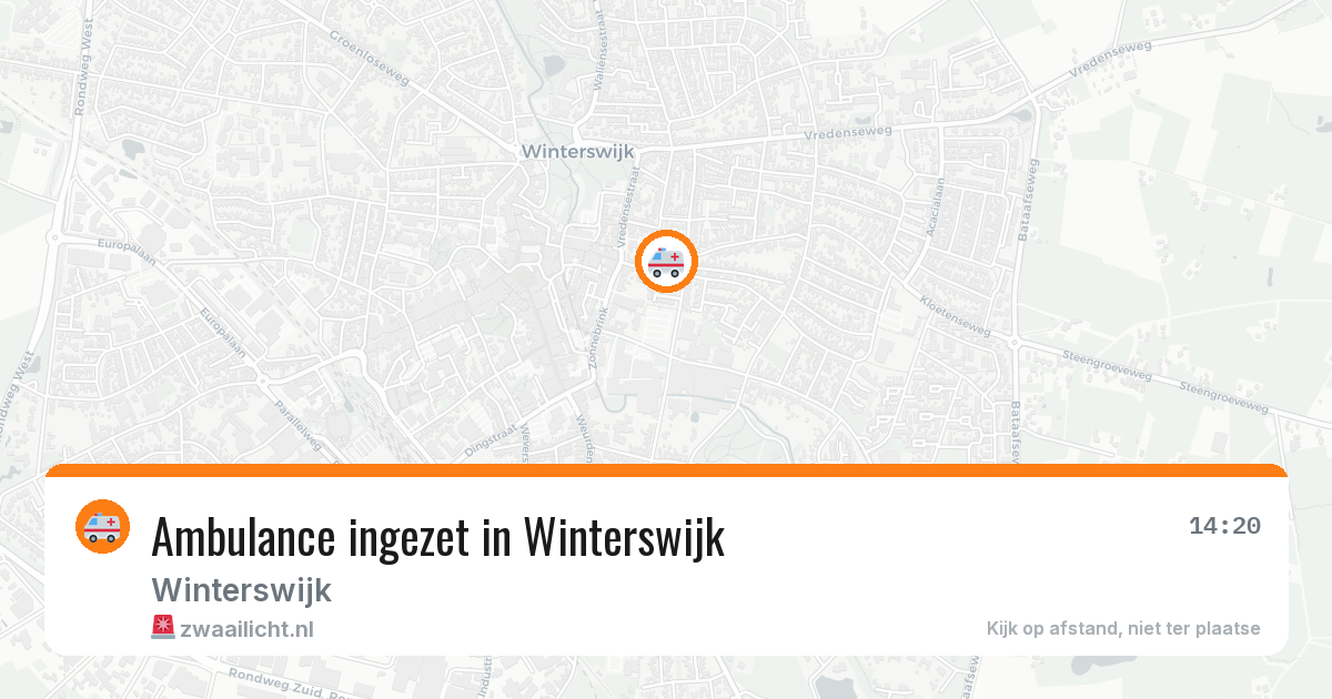 Ambulance ingezet in Winterswijk — 10 aug 2026