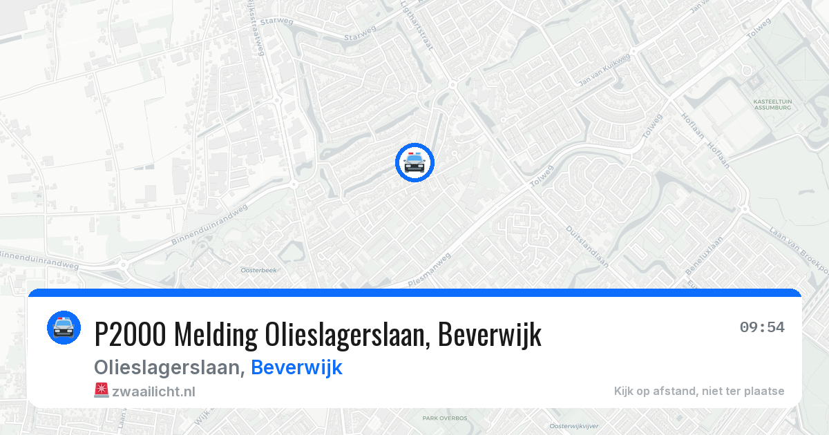 P2000 Melding Olieslagerslaan, Beverwijk — 14 aug 2026