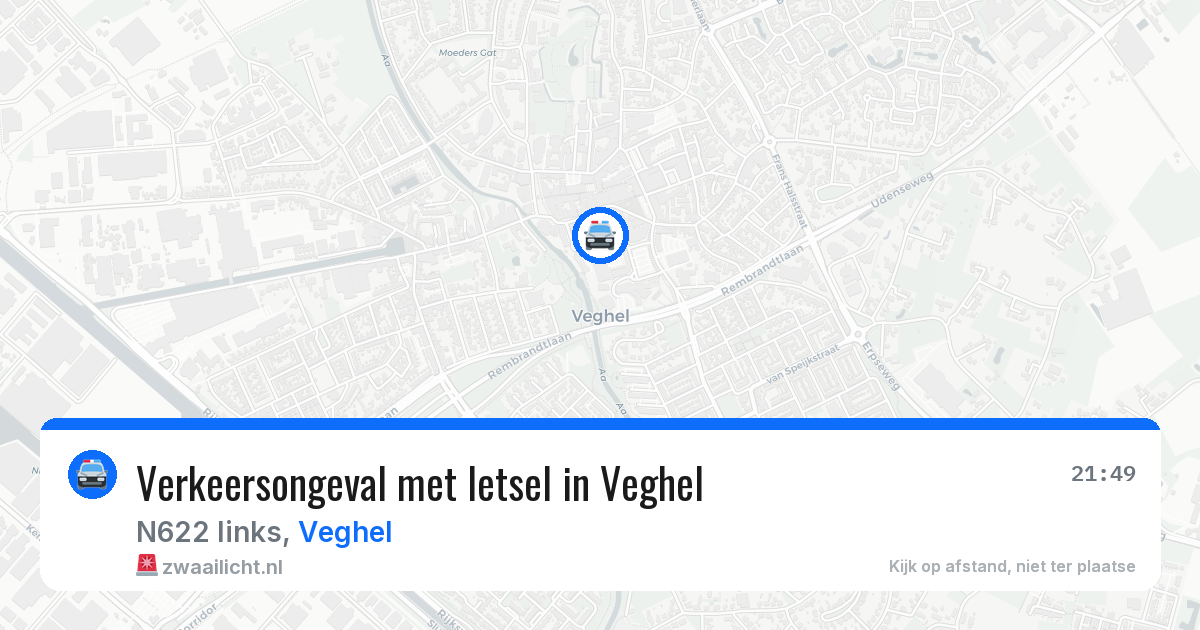Verkeersongeval met letsel in Veghel — 1 aug 2026