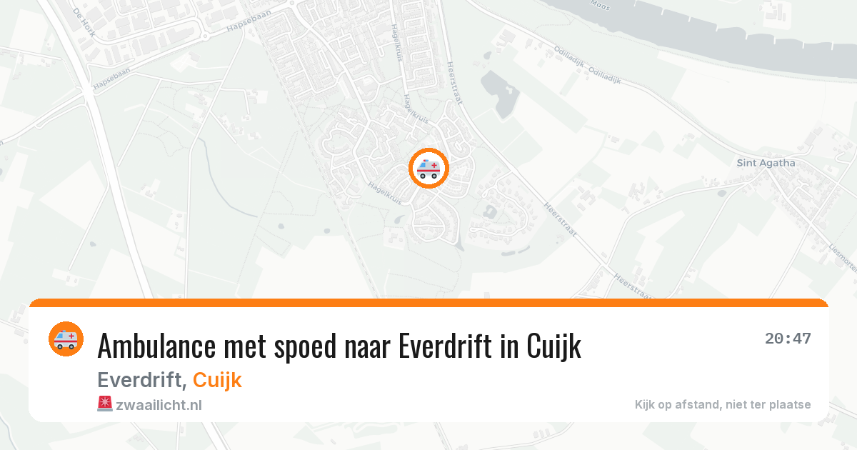 Ambulance met spoed naar Everdrift in Cuijk — 29 jan 2026