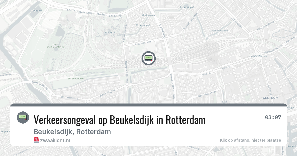 Verkeersongeval op Beukelsdijk in Rotterdam — 9 feb 2026