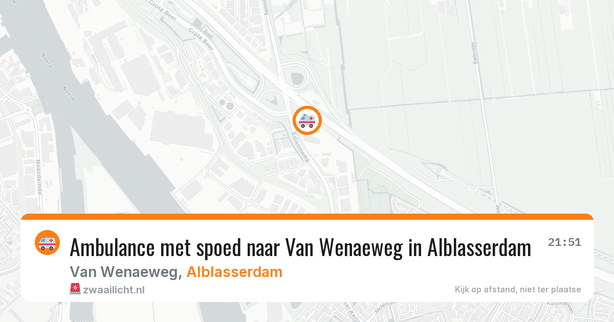Ambulance met spoed naar Van Wenaeweg in Alblasserdam — 31 jan 2026