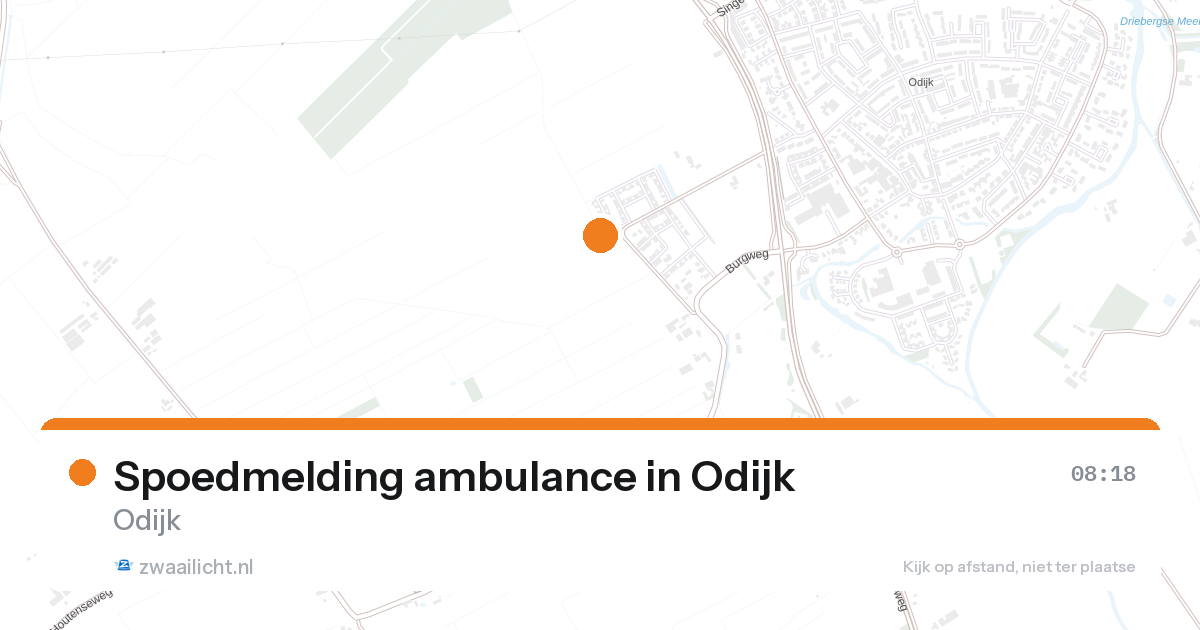 Spoedmelding ambulance in Odijk — 17 aug 2026