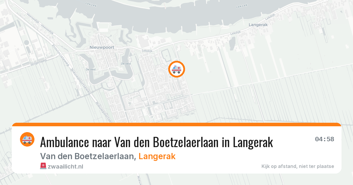 Ambulance naar Van den Boetzelaerlaan in Langerak — 7 mrt 2026