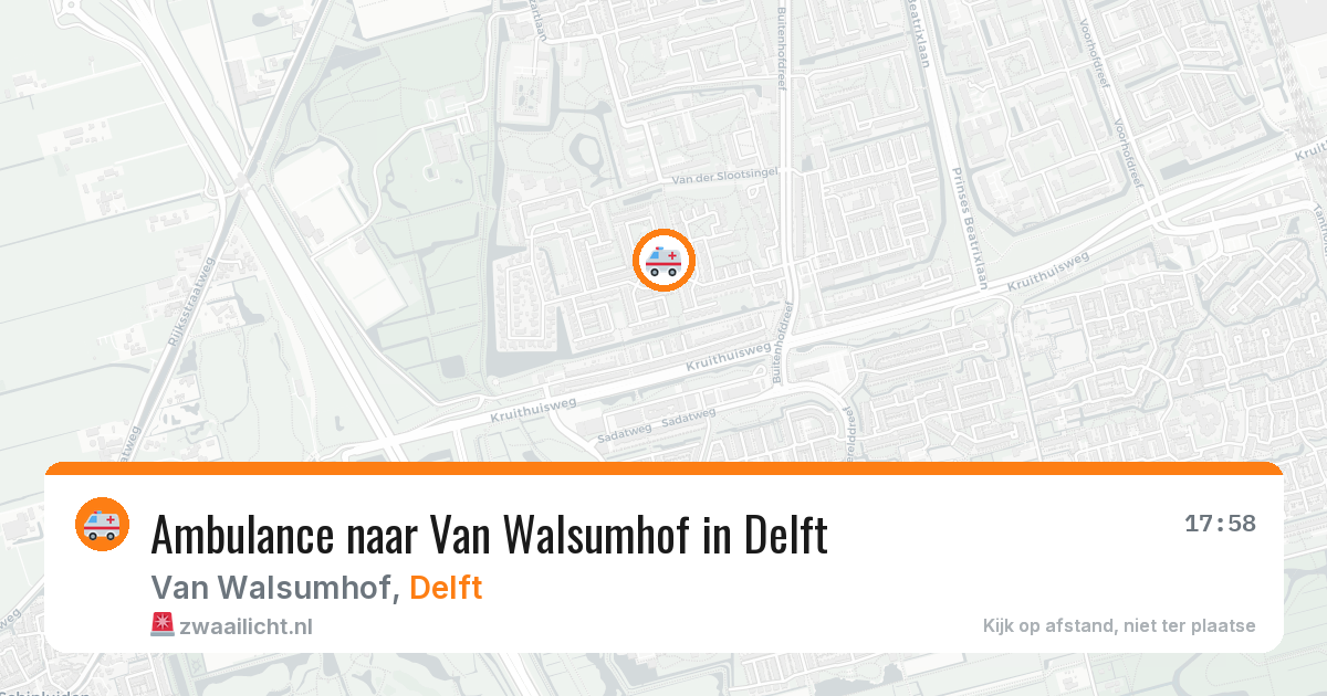 Ambulance naar Van Walsumhof in Delft — 12 jun 2026