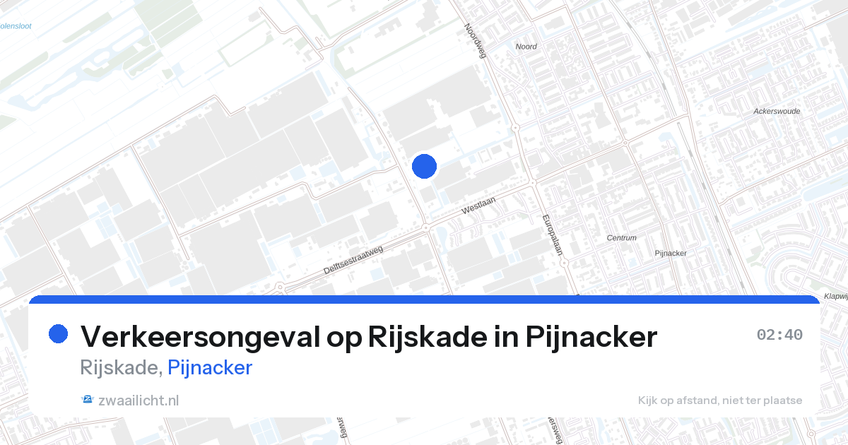 Verkeersongeval op Rijskade in Pijnacker — 5 apr 2026