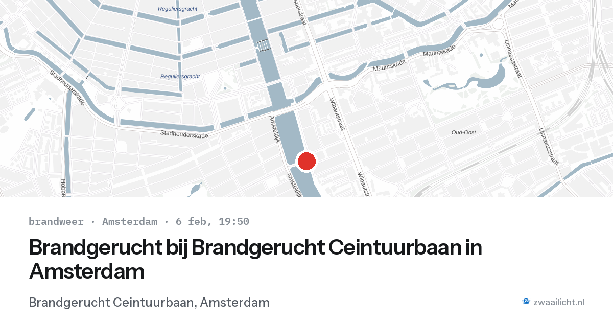 Brandgerucht bij Brandgerucht Ceintuurbaan in Amsterdam — 6 feb 2026