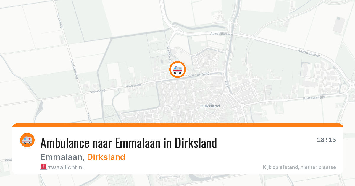 Ambulance naar Emmalaan in Dirksland — 31 jul 2026