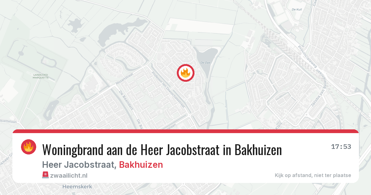 Woningbrand aan de Heer Jacobstraat in Bakhuizen — 6 feb 2026