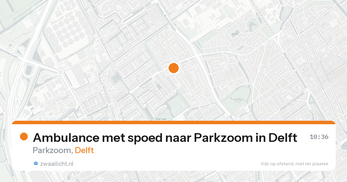 Ambulance met spoed naar Parkzoom in Delft — 31 jan 2026