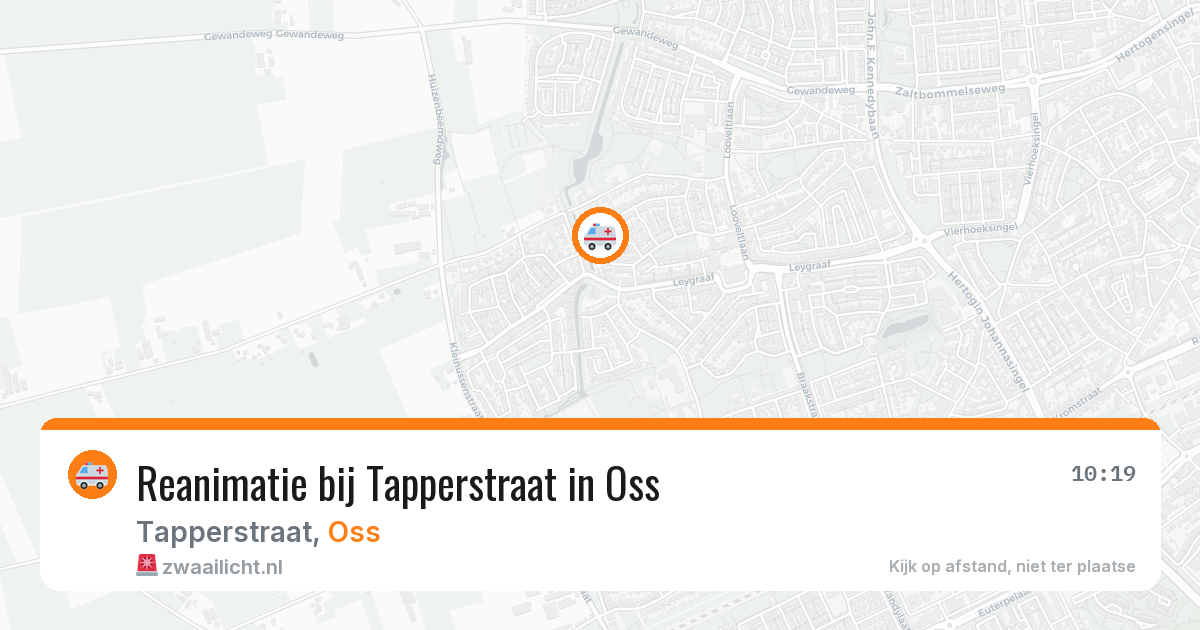 Reanimatie bij Tapperstraat in Oss — 26 mrt 2026