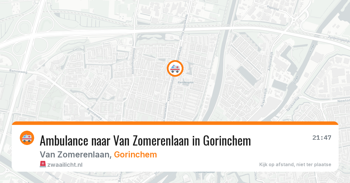 Ambulance naar Van Zomerenlaan in Gorinchem — 2 aug 2026