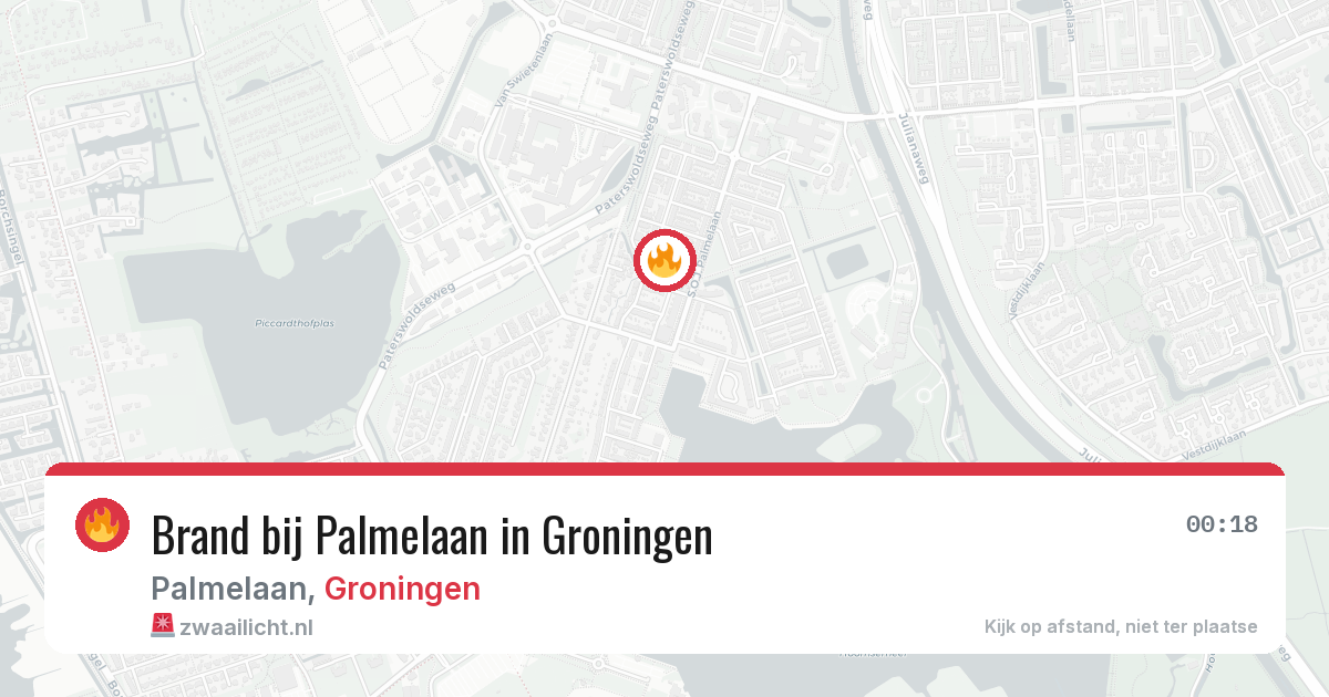 Brand bij Palmelaan in Groningen — 11 mei 2026