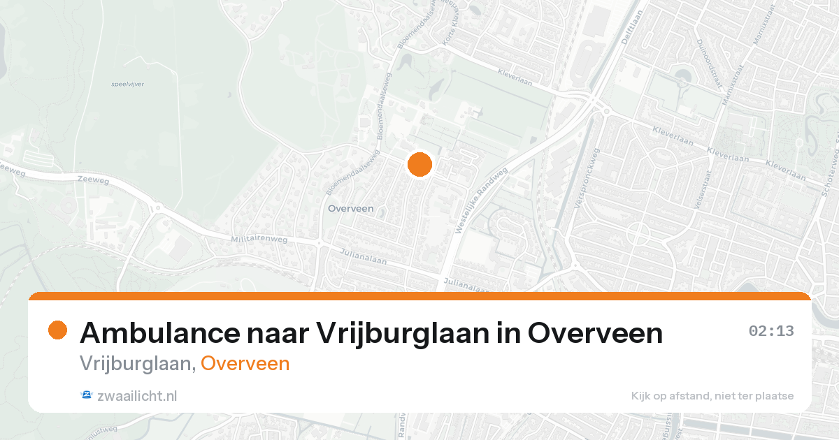 Ambulance naar Vrijburglaan in Overveen — 14 aug 2026