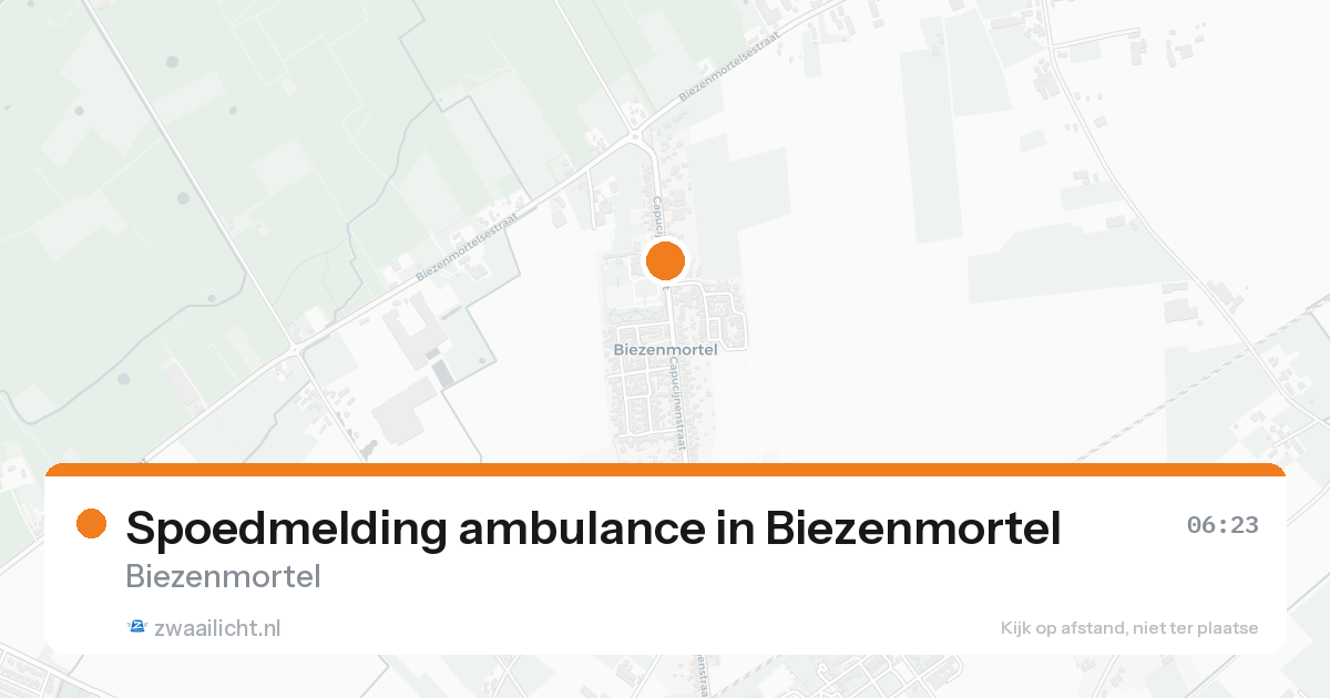 Spoedmelding ambulance in Biezenmortel — 8 feb 2026