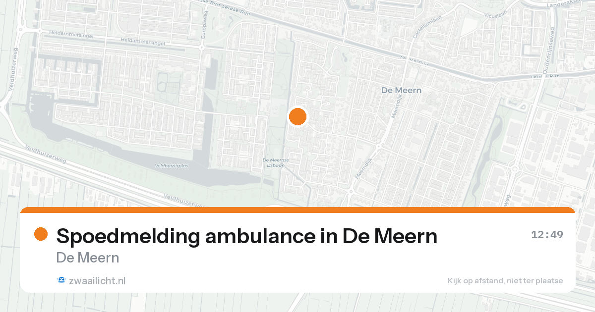 Spoedmelding ambulance in De Meern — 15 aug 2026