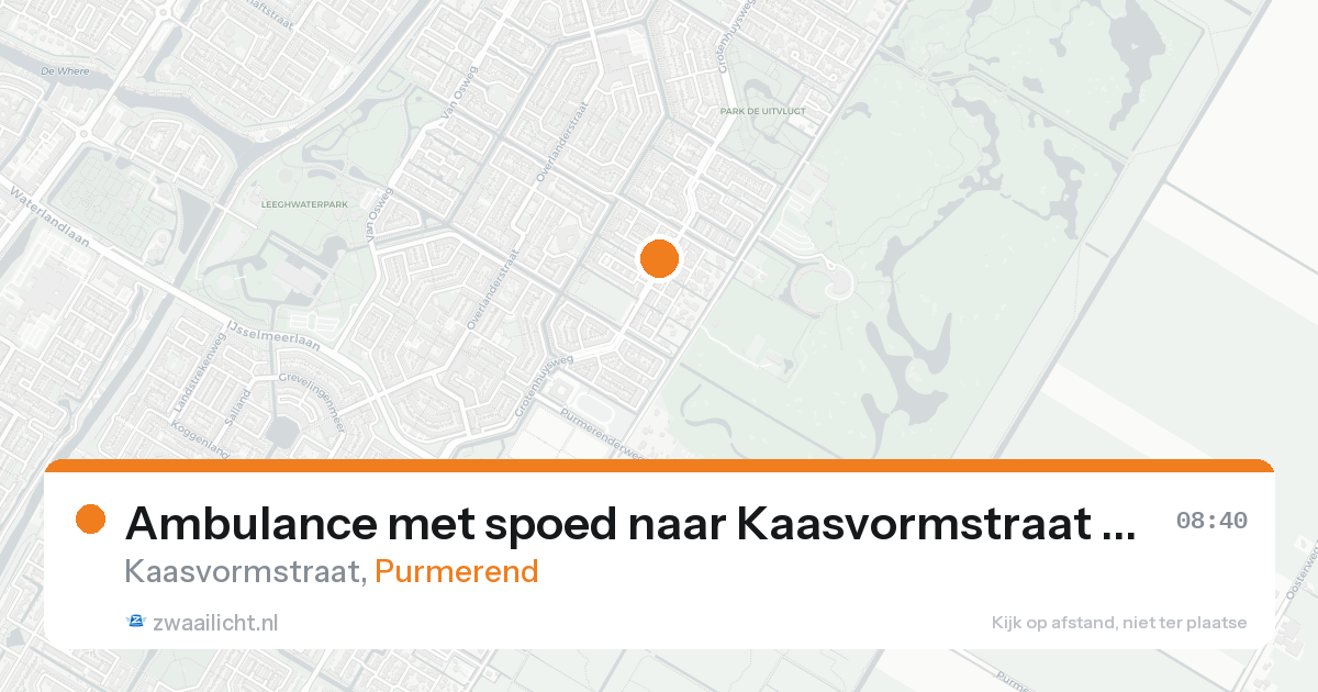 Ambulance met spoed naar Kaasvormstraat in Purmerend — 23 mei 2026