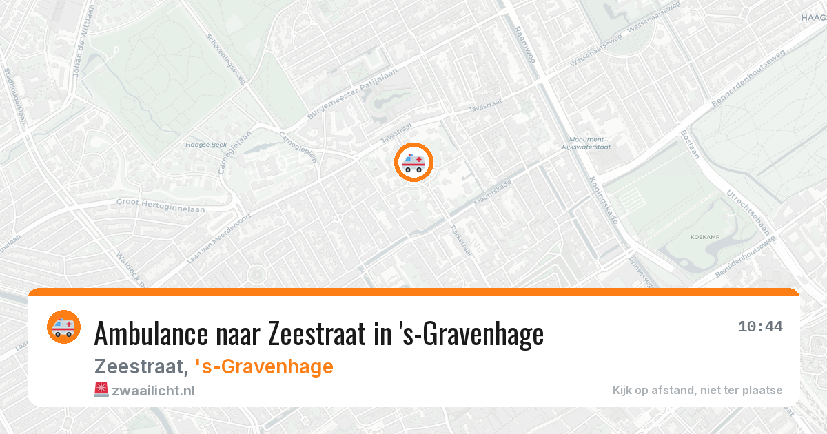 Ambulance naar Zeestraat in 's-Gravenhage — 24 mrt 2026