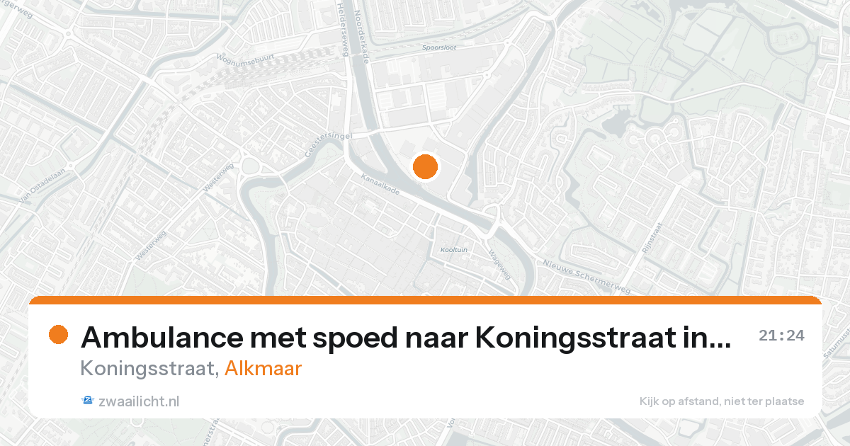 Ambulance met spoed naar Koningsstraat in Alkmaar — 28 mei 2026