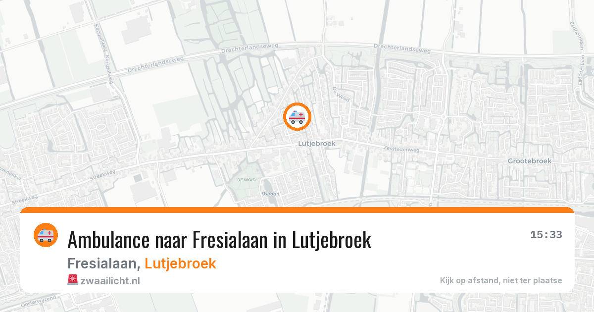 Ambulance naar Fresialaan in Lutjebroek — 2 jul 2026